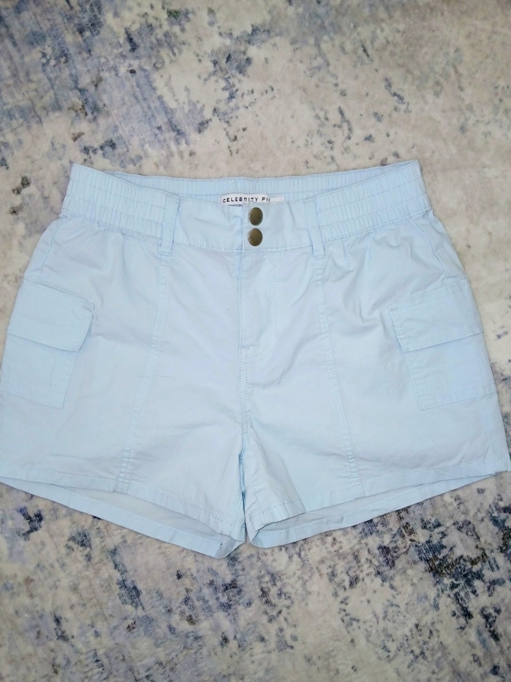 Celebrity Pink Pastel Mint Blue Cargo Shorts - Lightweight Women's Shorts